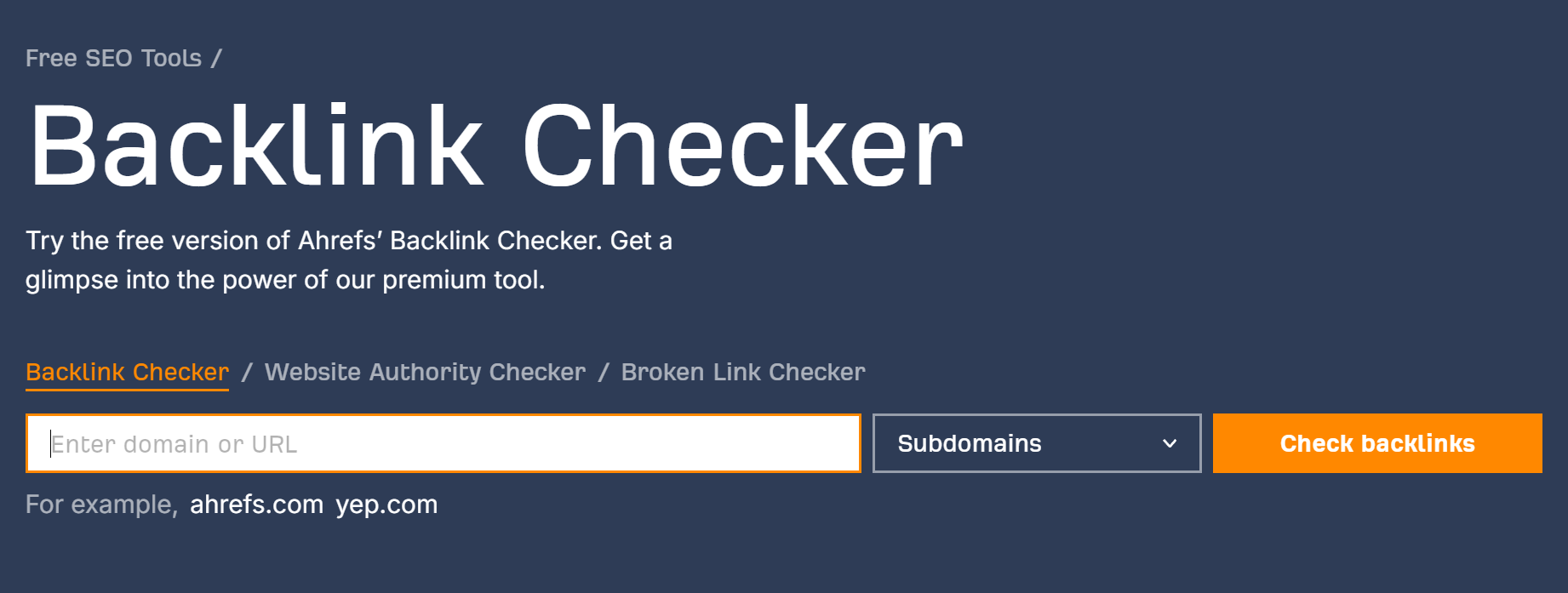 ahrefs backlink checker