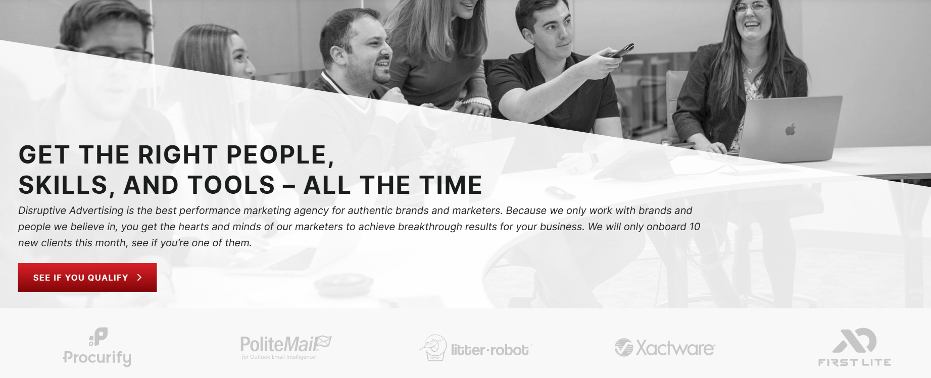 disruptive advertising homepage