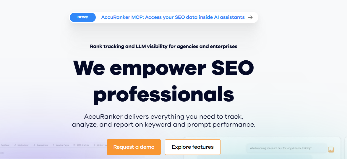 accuranker homepage