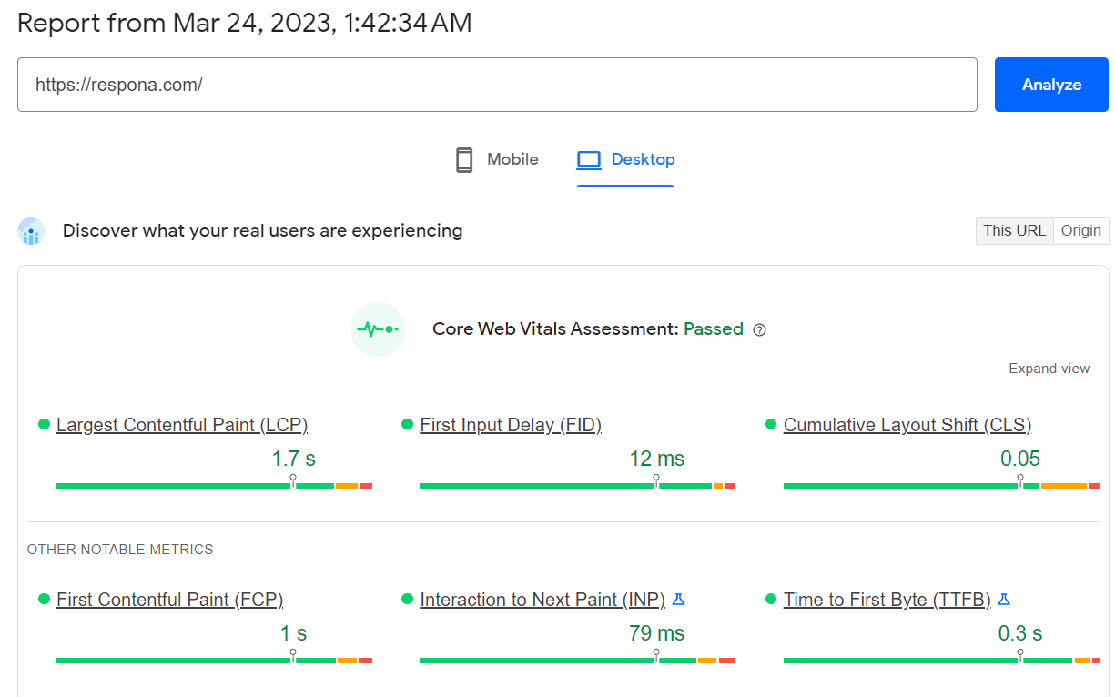 google pagespeed insights