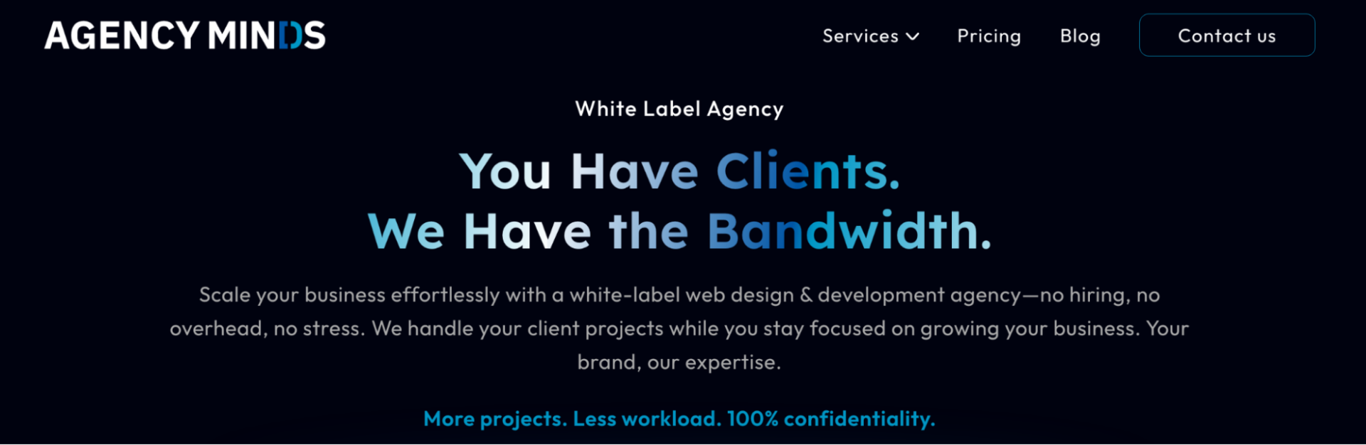 agency minds homepage