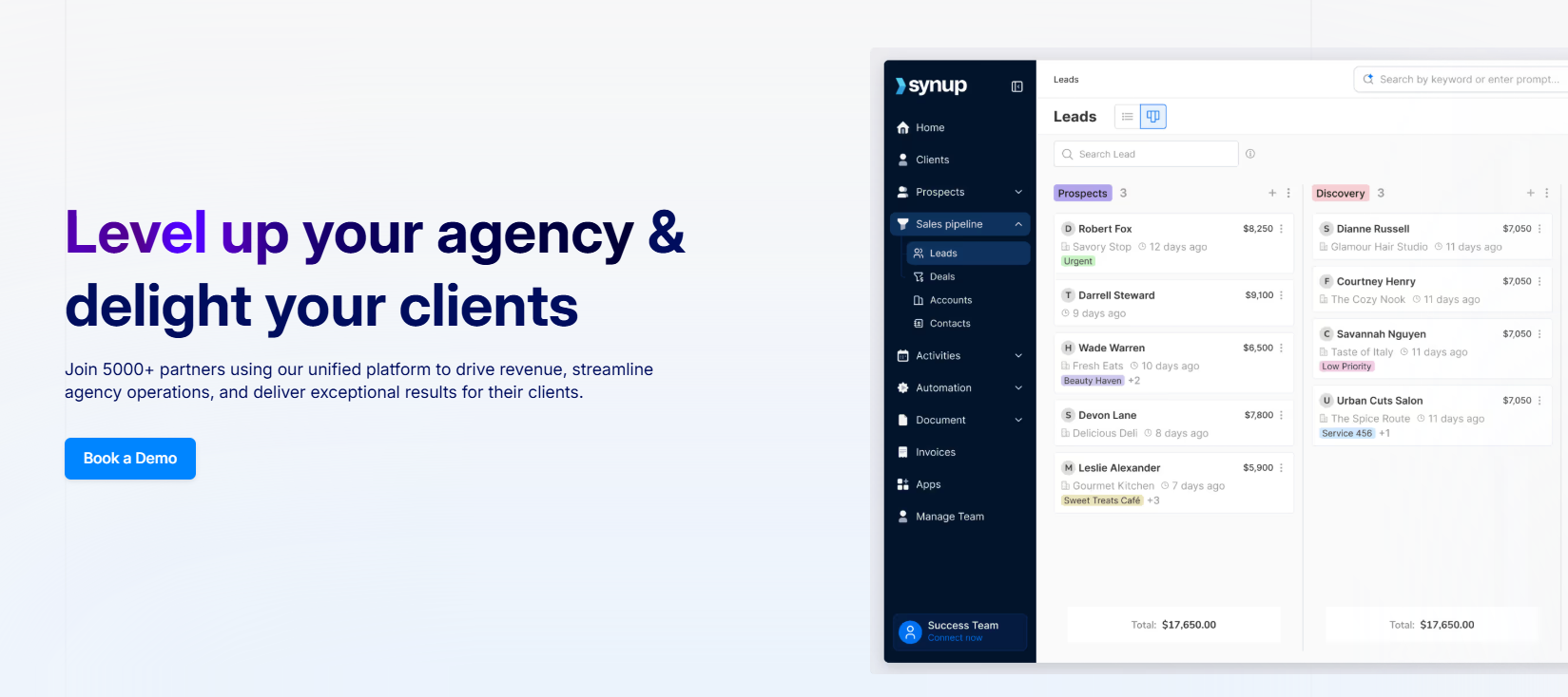 synup homepage