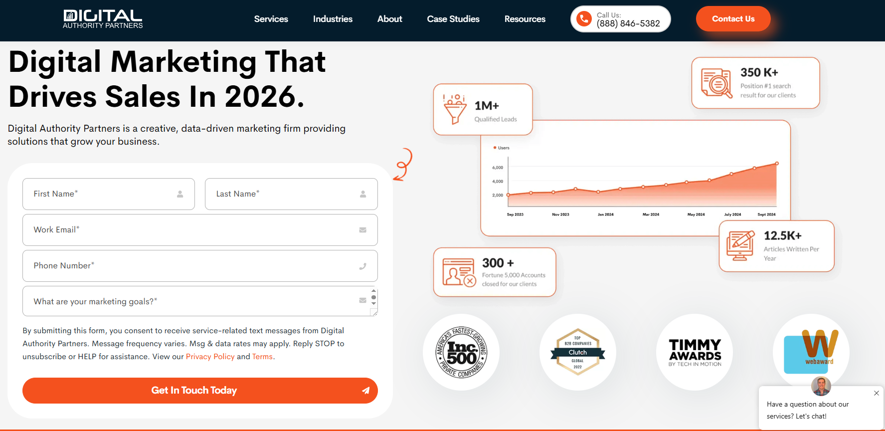 digital authority partners homepage