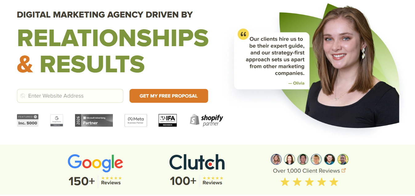 thrive internet marketing agency homepage