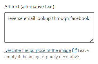 adding alt text in wordpress