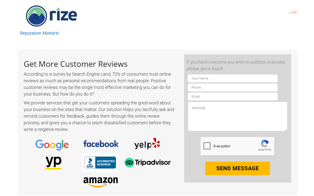 rize reviews homepage