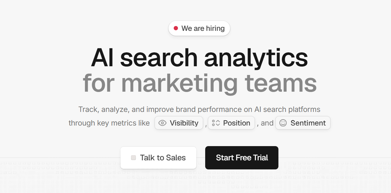 peec ai homepage