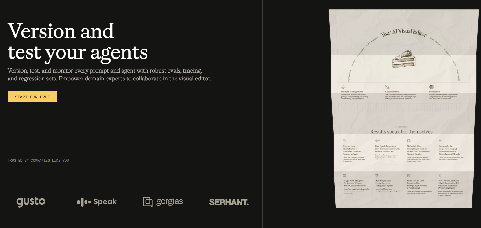 promptlayer homepage