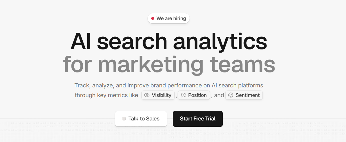 peec ai homepage
