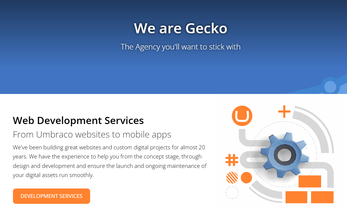 gecko agency homepage