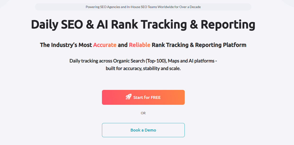 pro rank tracker homepage
