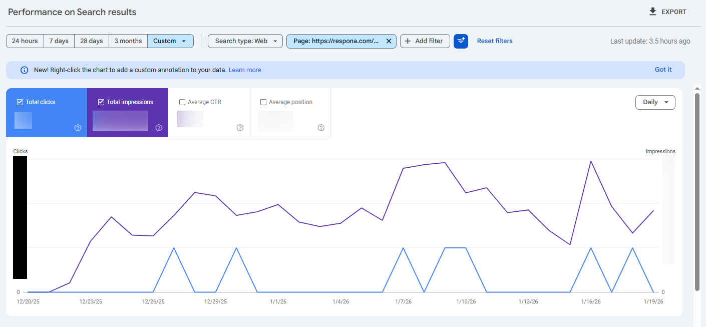 checking url historical data in google search console