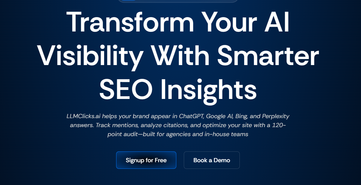 llmclicks homepage