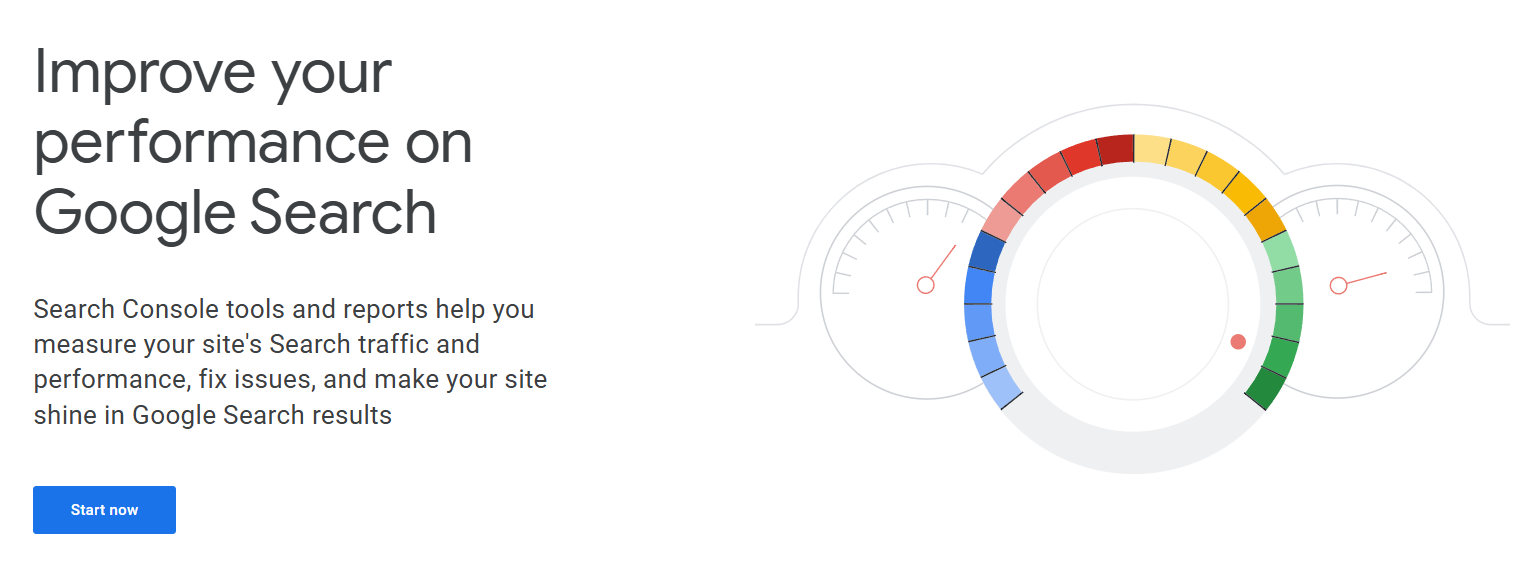 google search console homepage