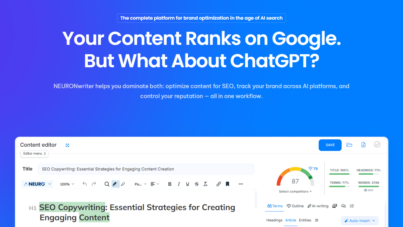 neuronwriter homepage