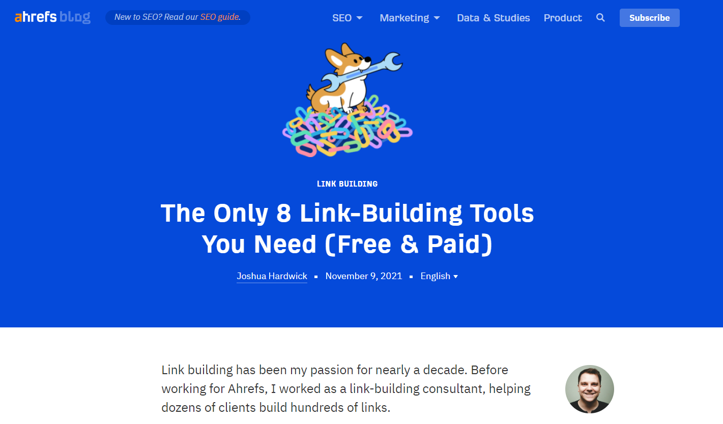ahrefs link building tools listicle