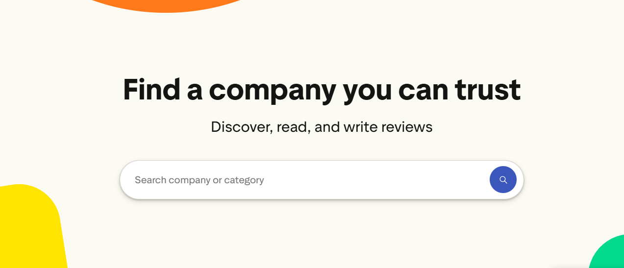 trustpilot homepage