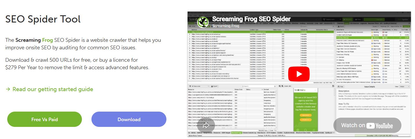screaming from homepage