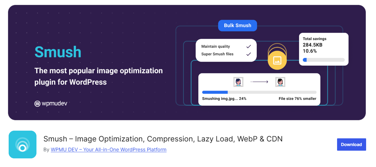 smush plugin page