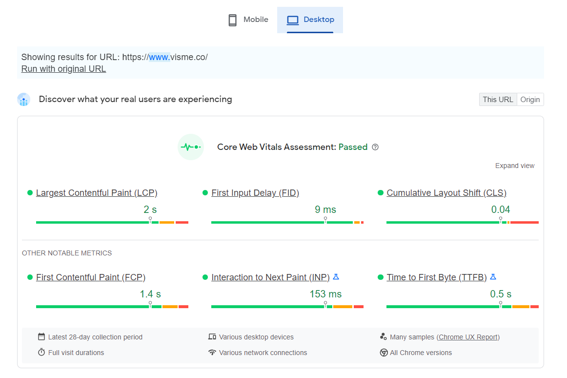 google pagespeed insights
