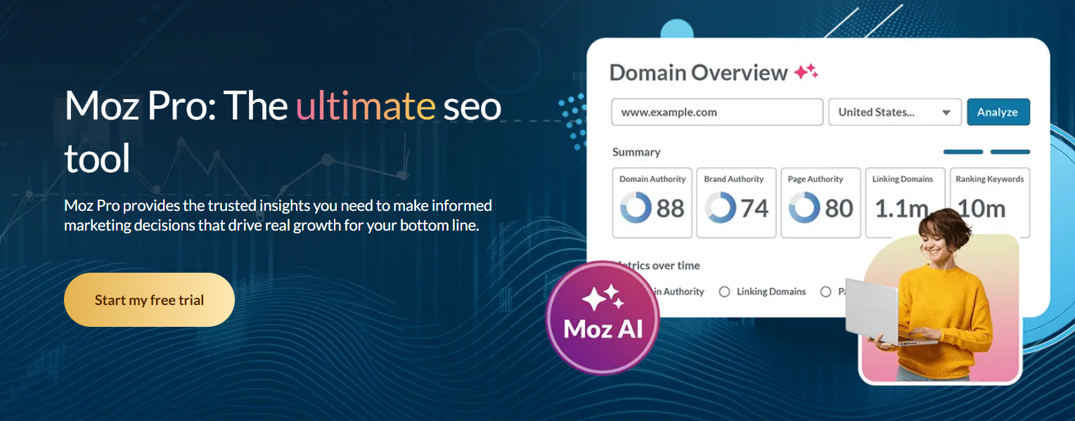 Moz homepage
