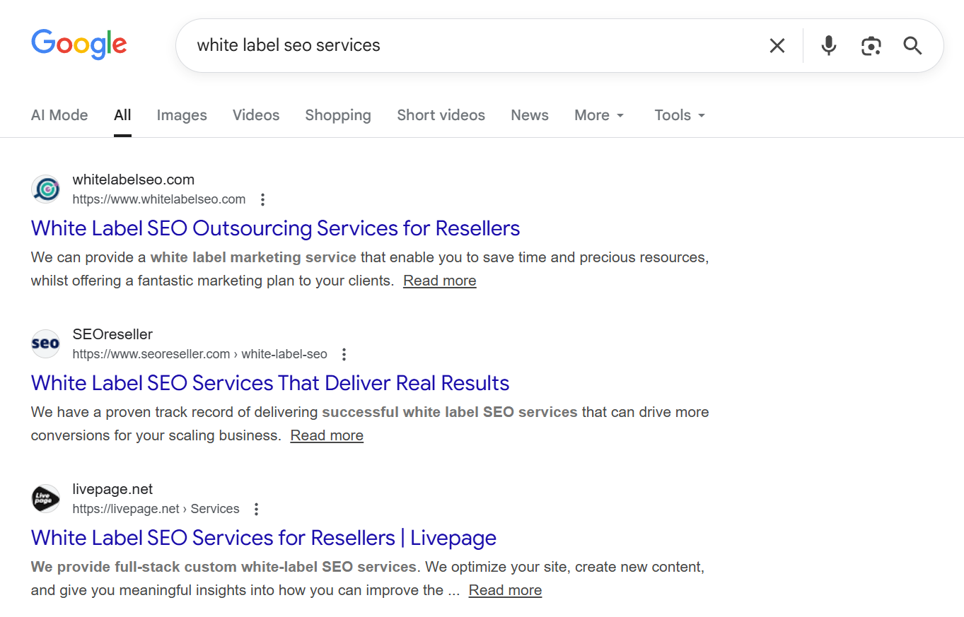 double checking keywords in serps