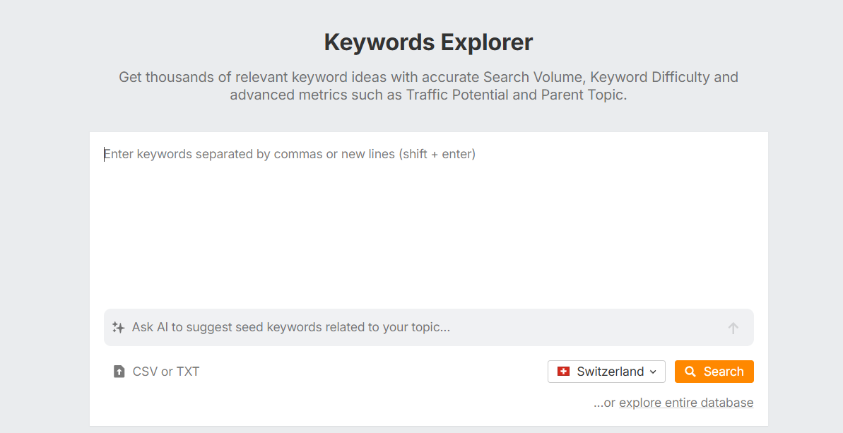ahrefs keyword explorer