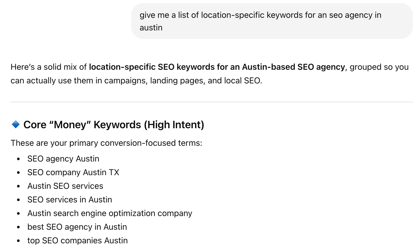 using chatgpt for keyword research