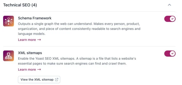 yoast automatic sitemaps