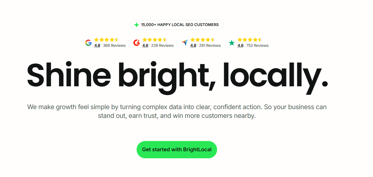brightlocal homepage
