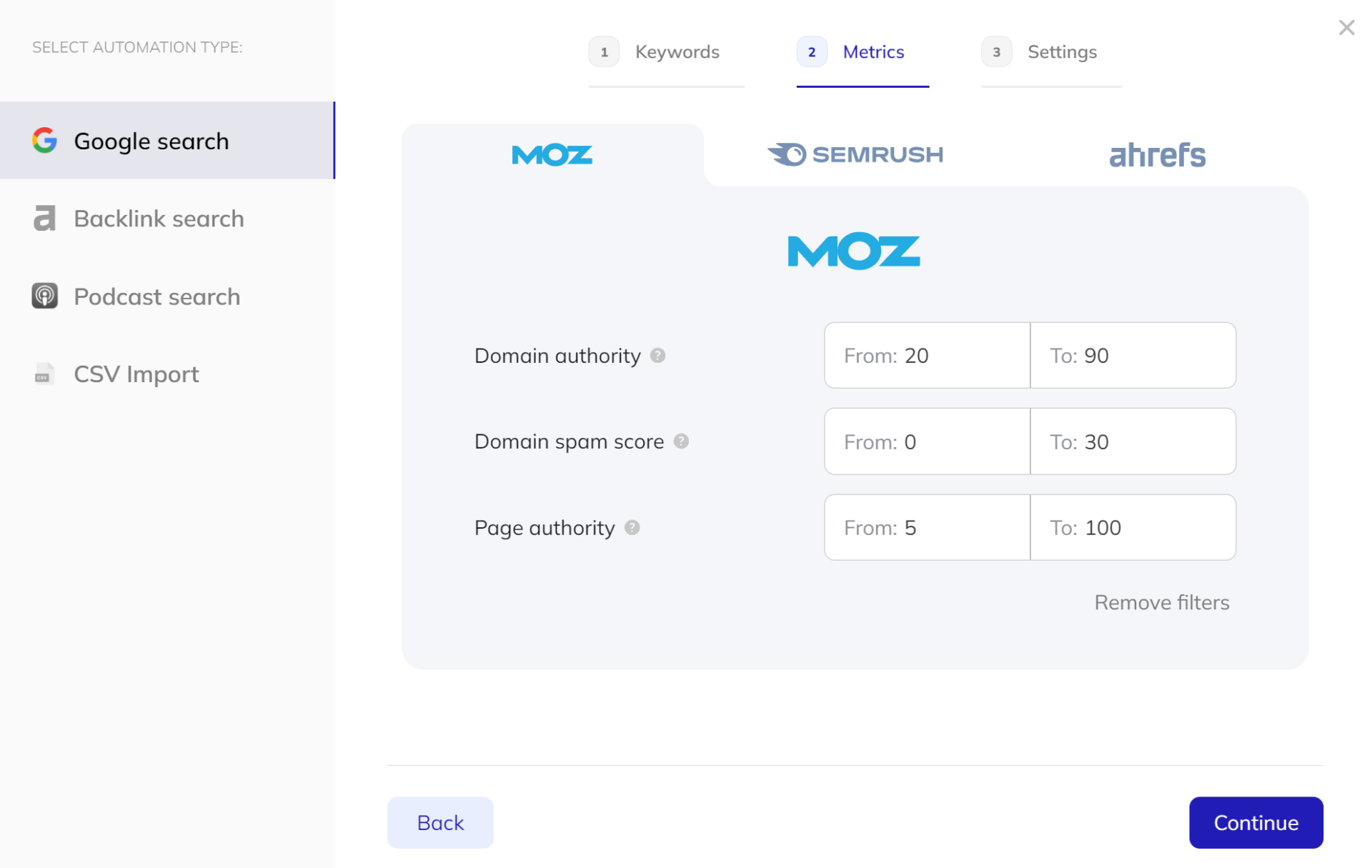 adding seo filters in respona