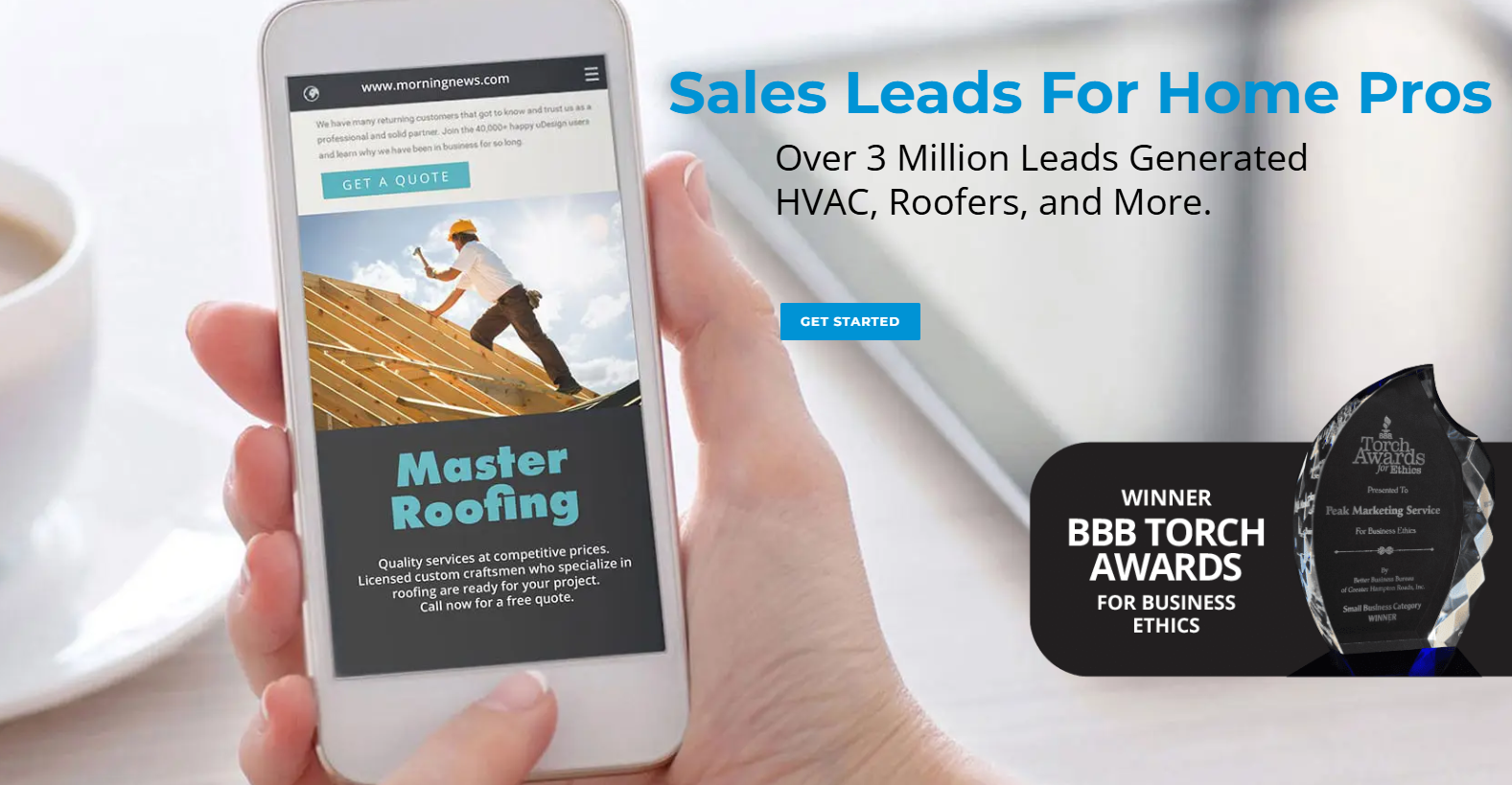 peak marketing service homepage