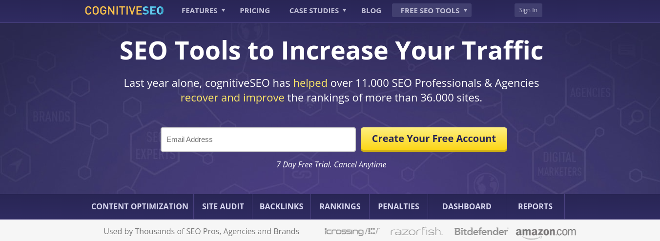 cognitiveseo homepage