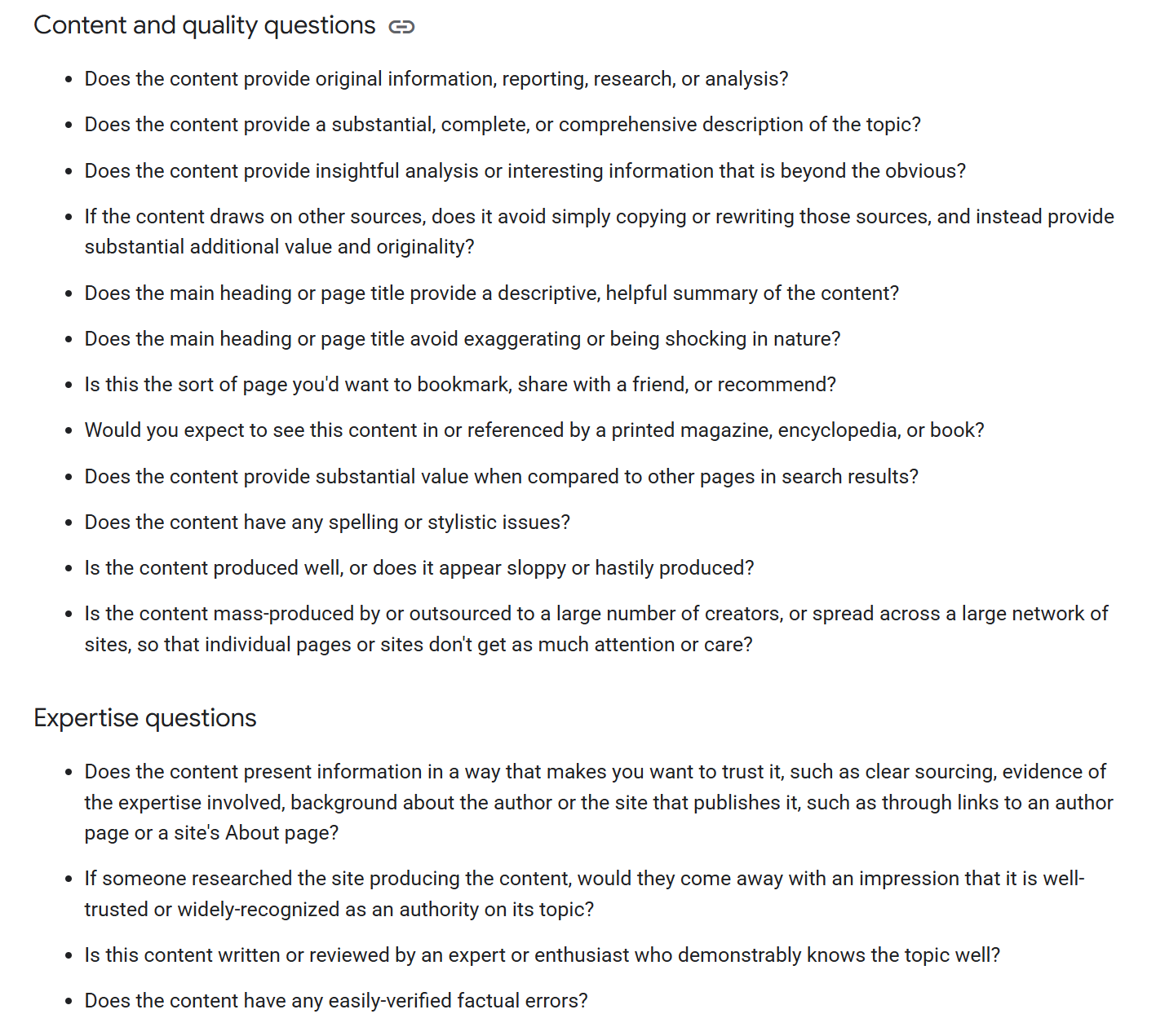 google eeat guidelines