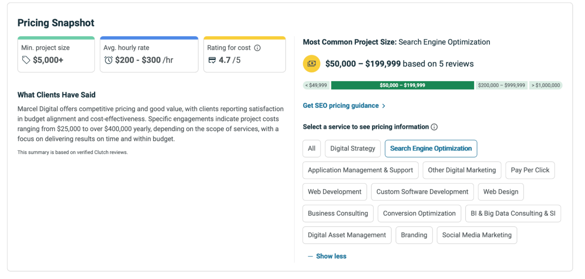 marcel clutch pricing