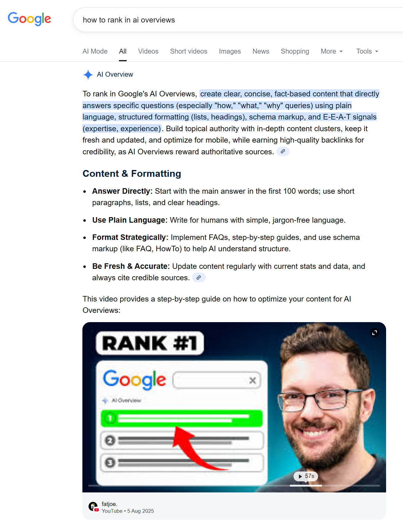 google ai overview example 2