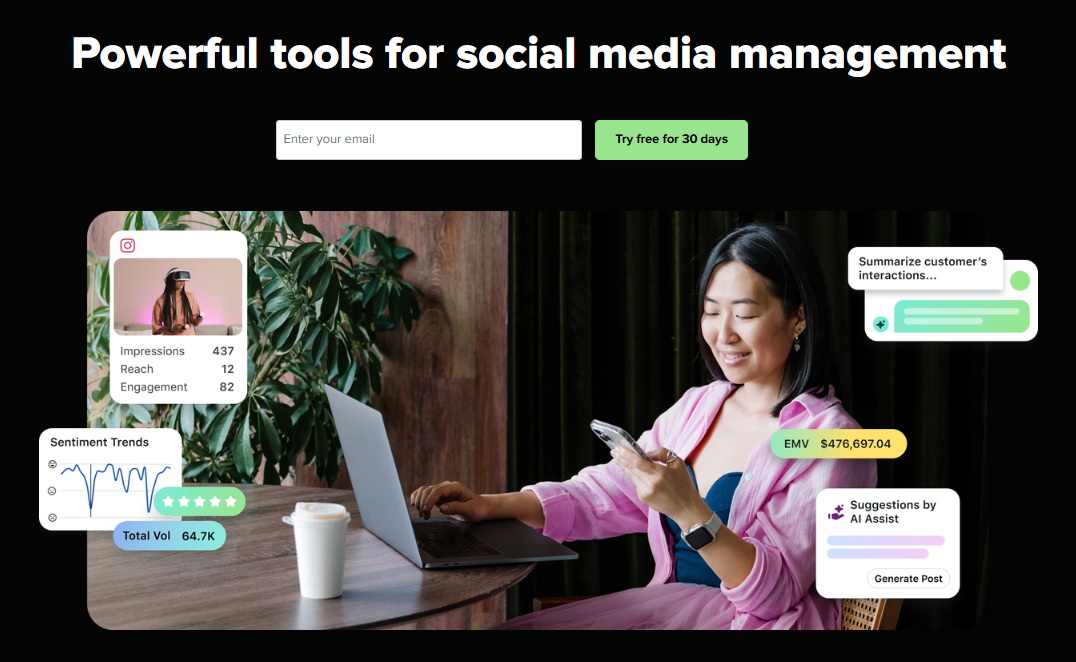 sprout social homepage