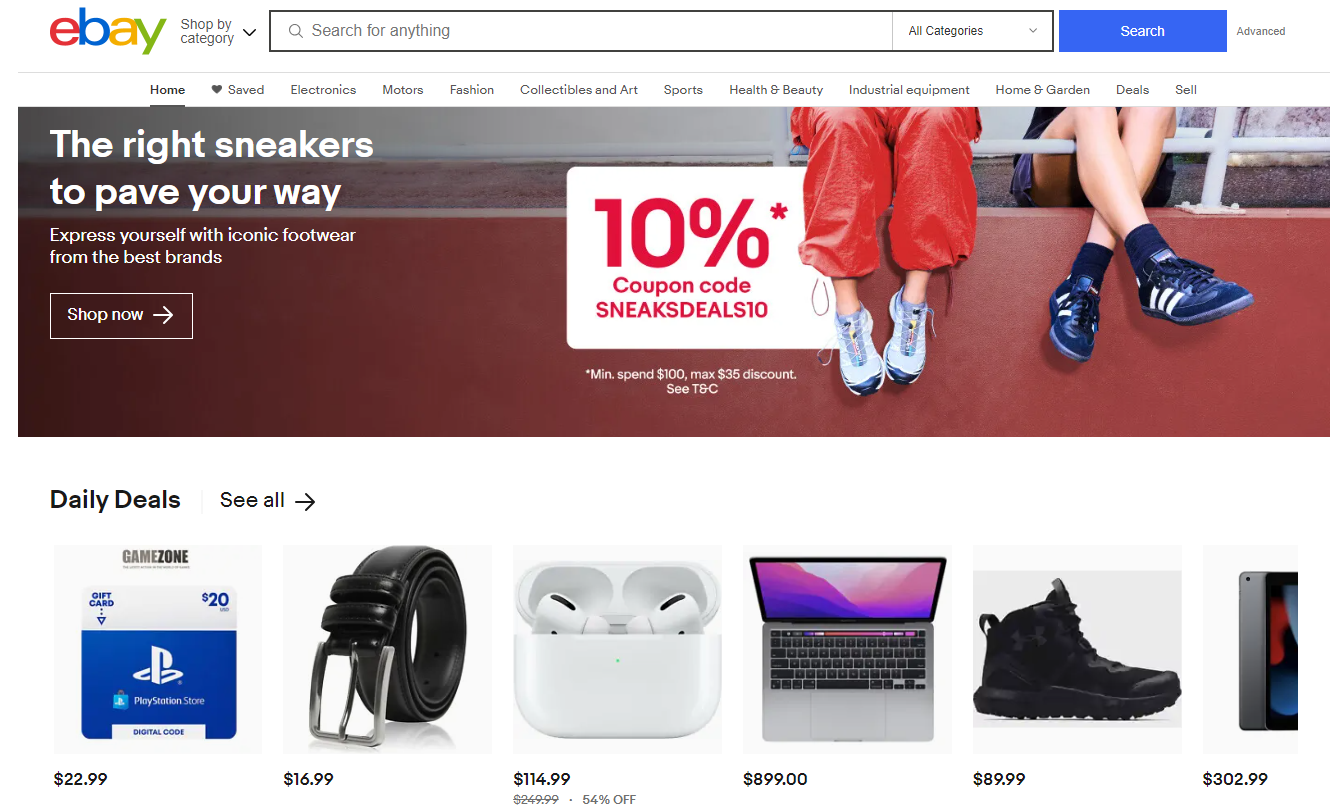 ebay homepage