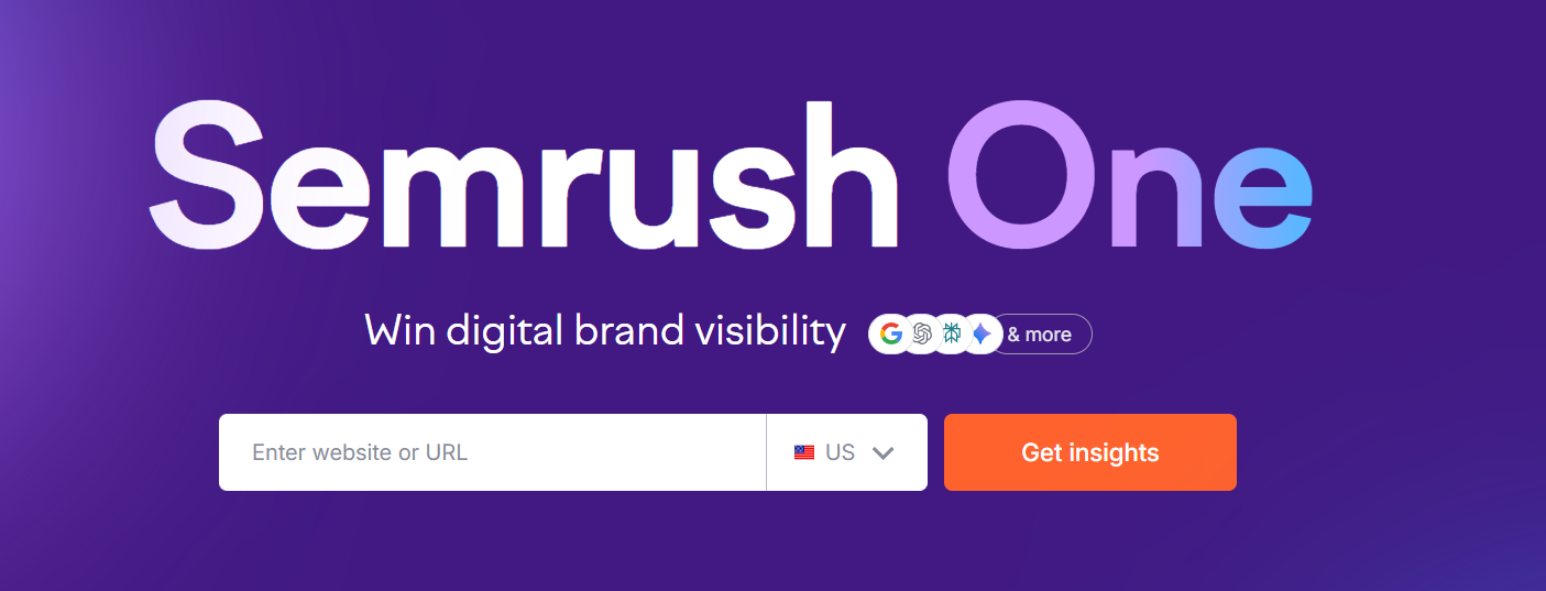 semrush homepage