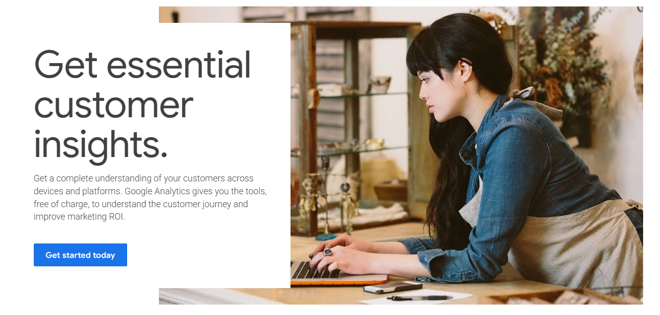 google analytics homepage