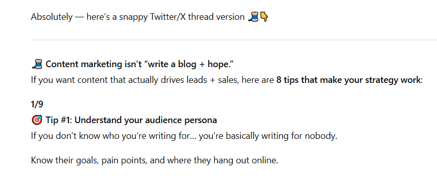 using chatgpt to repurpose content