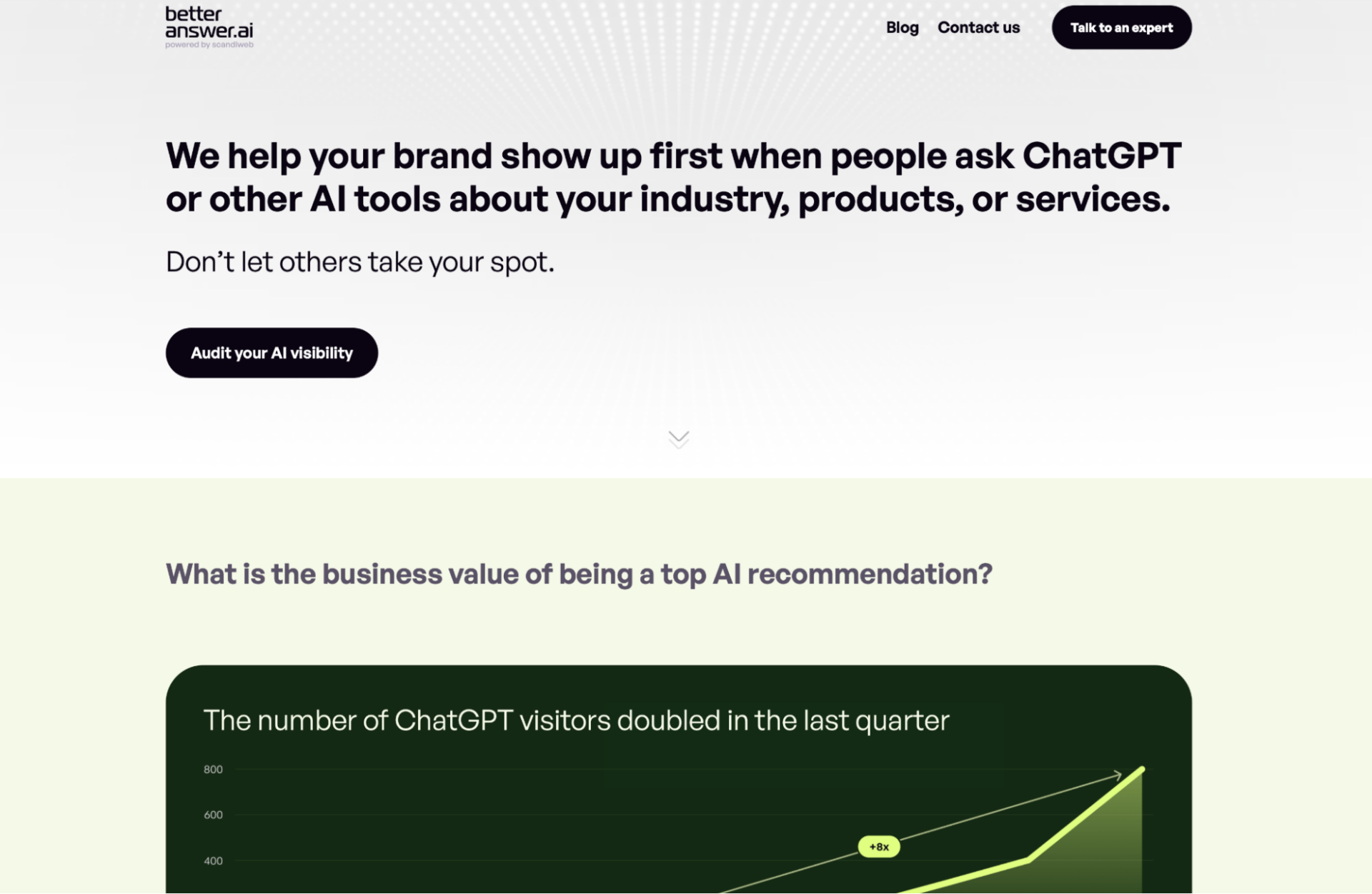 betteranswer.ai homepage