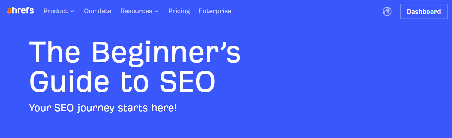 ahrefs beginners guide to seo pillar page example
