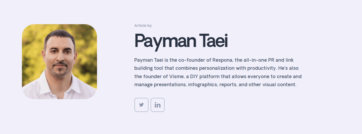 payman taei author bio example