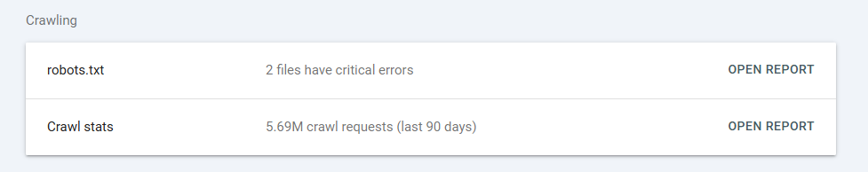 checking crawl stats in google search console
