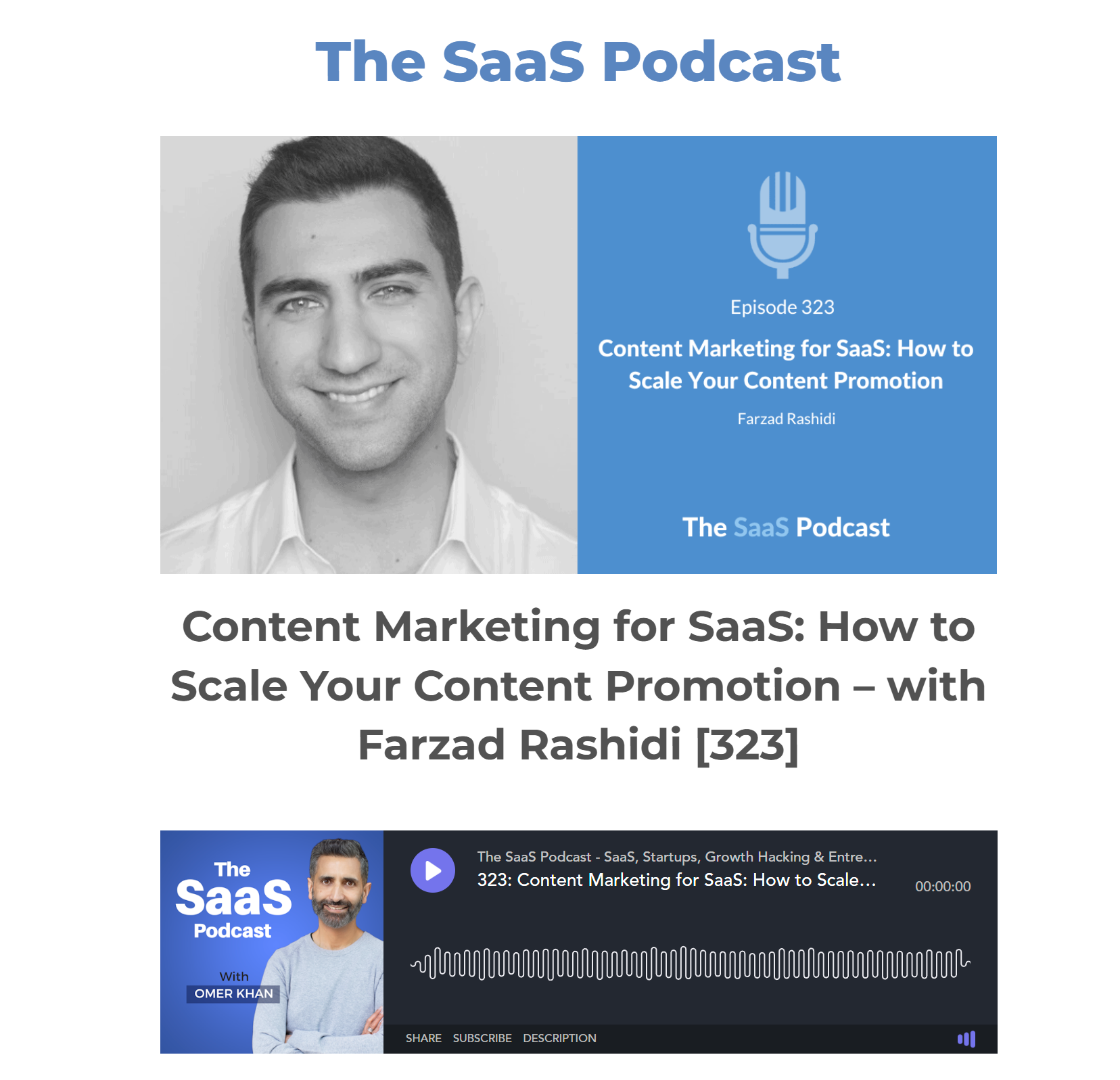 farzad rashidi appearance on the saas podcast