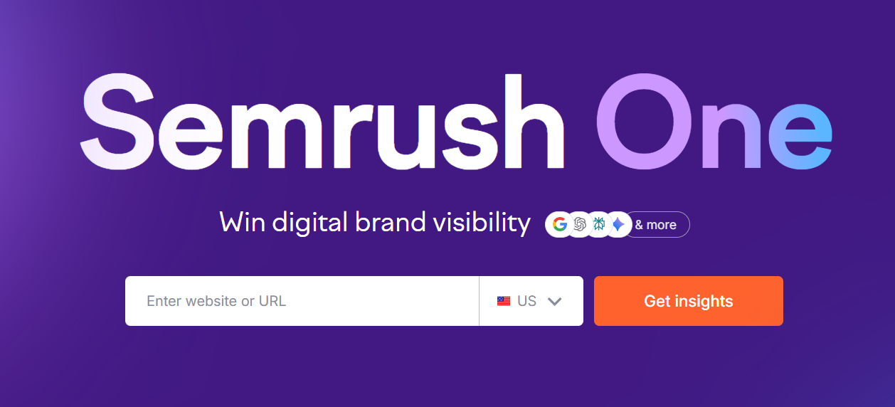 semrush homepage