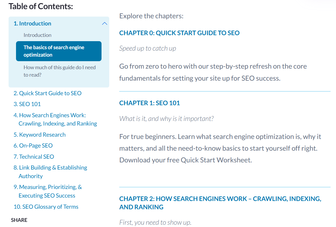 moz beginners guide to seo structure example