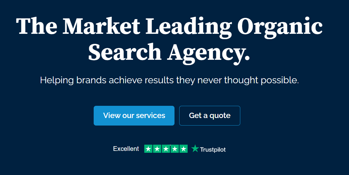 blue array seo homepage