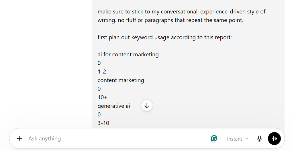 using chatgpt for content optimization